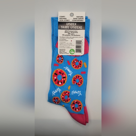 NWT Studio 530 stylish cotton donut socks Unisex One Size - Picture 2 of 2
